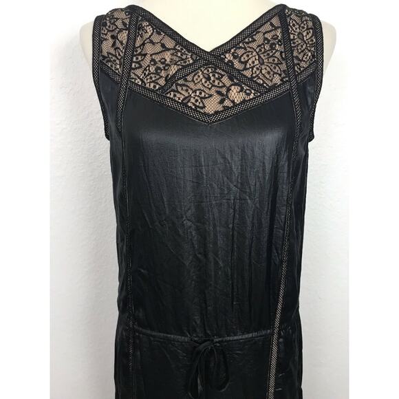 BCBGMaxAzria Greta Coated Floral Lace Shift Dress - Picture 3 of 12